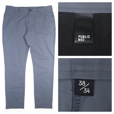Public Rec Gamechanger Pants Mens 38x34 (40x32) Gray Performance Travel Casual