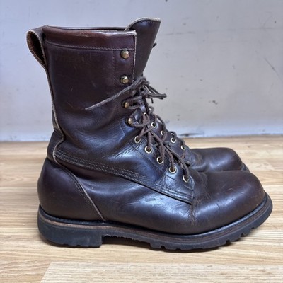 Filson Highlander Brown Leather Boots Men s Size 9D Vibram Sole, Made in USA