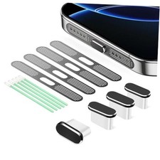 USB C Dust Plug, 4 Pack USB for Only iPhone 17 and iPhone 15 to 16 series Black