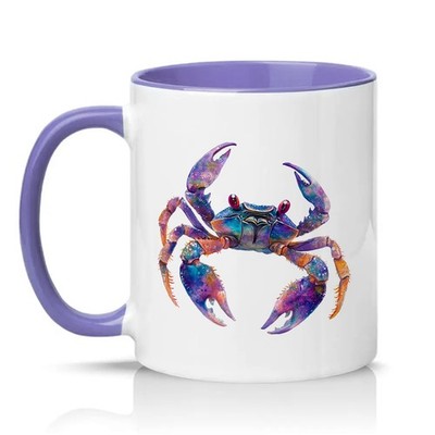Galaxy Crab Unisex 11 Unzen Keramiktasse Meeresleben Geschenk für Sie & Ihn