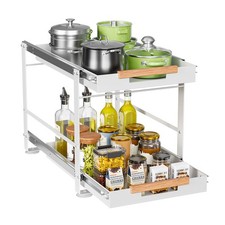 Under Sink Organizer, Pull Out Cabinet Organizer 2 Tier Slide Out Sink Shelf ...