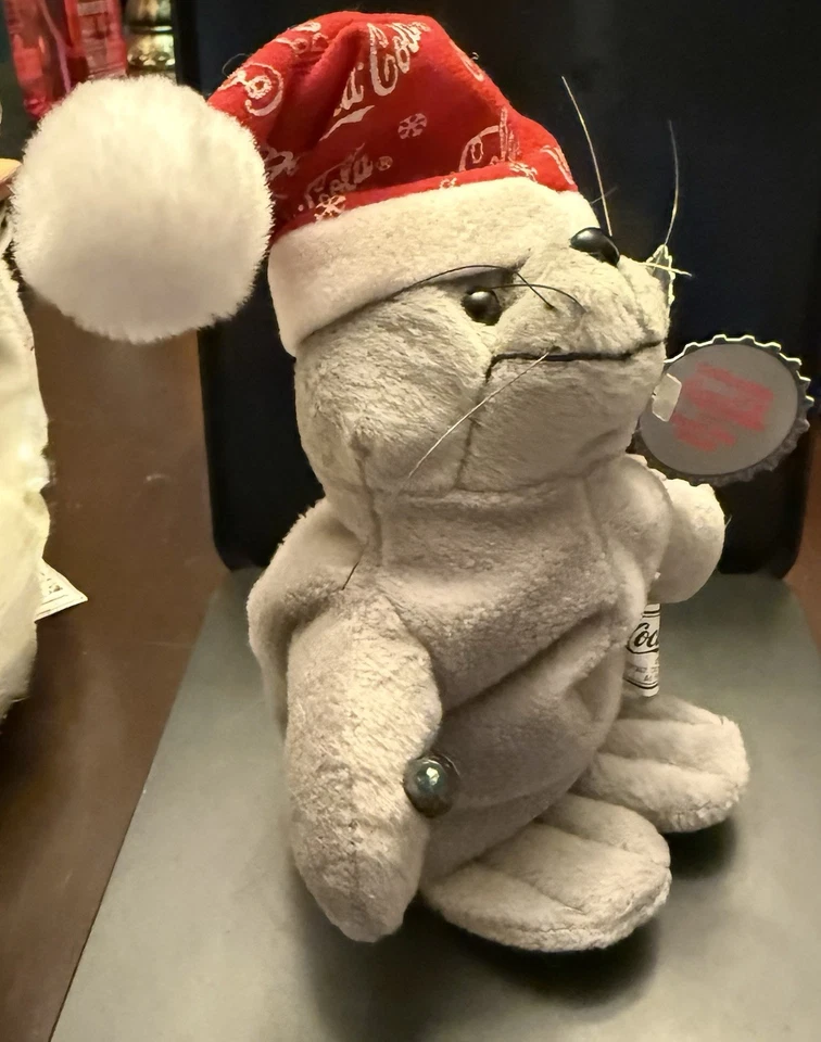 可口可乐老式毛绒印章1997年填充动物01-47升带标签收藏品新品 — 第 2/4 张图片