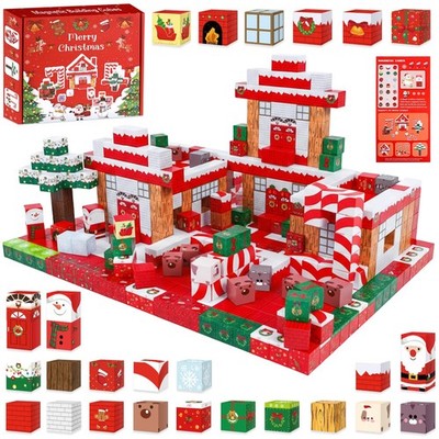 Christmas Magnetic Blocks Toys 200 Pieces, Educational Magnet Building Tiles ...