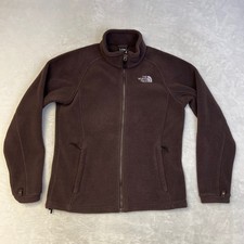 The North Face Fleece Jacket Women's Medium Brown Full Zip Mid Pile Sweater