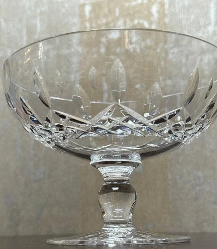 Vintage Waterford Crystal Signed Lismore Footed Compote Bowl 4.5” Tall