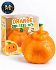 Orange Squeeze Ball Squishy Sensory Stress Toy, Recommended Age 4 