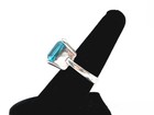 Sterling Silver & Simulated Blue Topaz Costume Cocktail Ring Size 7.75 - As-Is — photo 8
