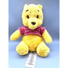 Disney Store Winnie the Pooh Plush Toy Yellow Stuffed Animal Classic Shirt 9"