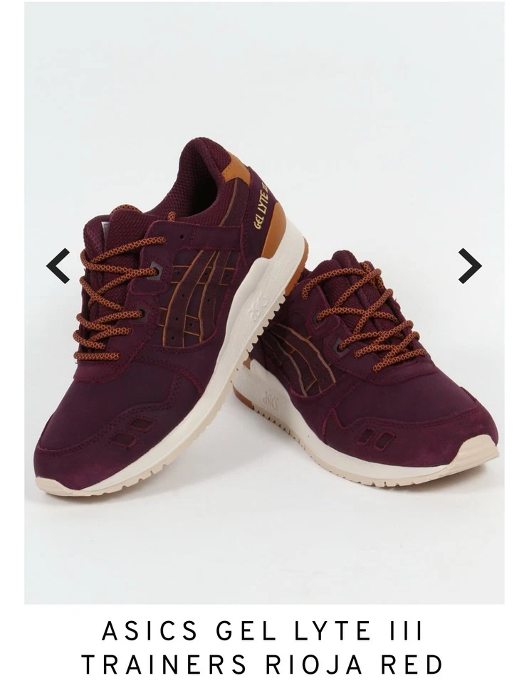 ASICS GEL LYTE III TRAINERS RIOJA RED Euro 46.5 US12 UK11 - Bild 2 von 4