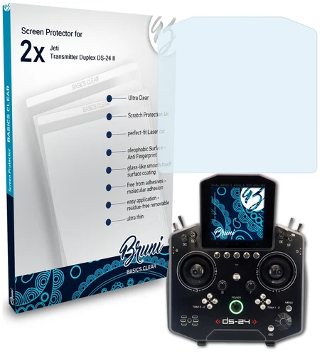 Bruni 2x Protecteur d'écran pour Jeti Transmitter Duplex DS-24 II