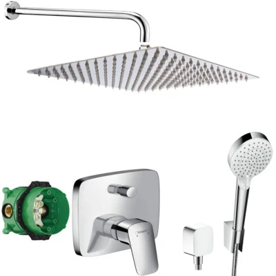 Hansgrohe Logis Unterputz Duscharmatur Set ibox Armatur Duschteller 30x30 A51R