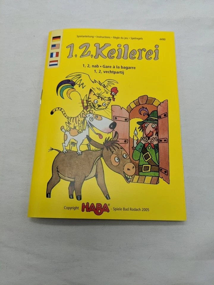 German Edition 1, 2, Keilerei Haba Children's Board Game Complete - Image 4 of 4