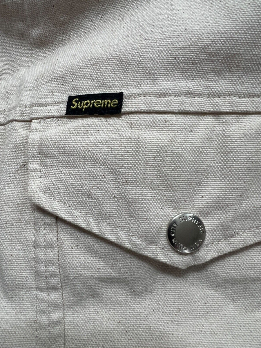 Supreme x Schott Canvas Down Trucker Jacket Natural XL | eBay Supreme x Schott Canvas Down Trucker Jacket Natural XL | eBay