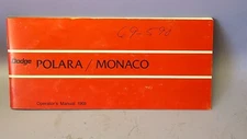 Vintage 1969 DODGE POLARA MONACO Operator Owner's Manual Guide 81-270-9270