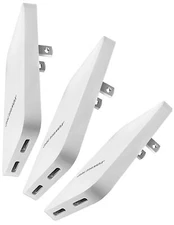 2 Pack Dual USB-C Flat Wall Charger - Fast Charging Slim Multi Port Type C 20W