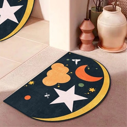 Anti-slip Doormat Dust Semicircle Entrance Mats Proof Area Rug Removable Floor - Picture 10 of 24