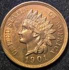 1901 Indian Head Penny Excellent RED Uncirculated