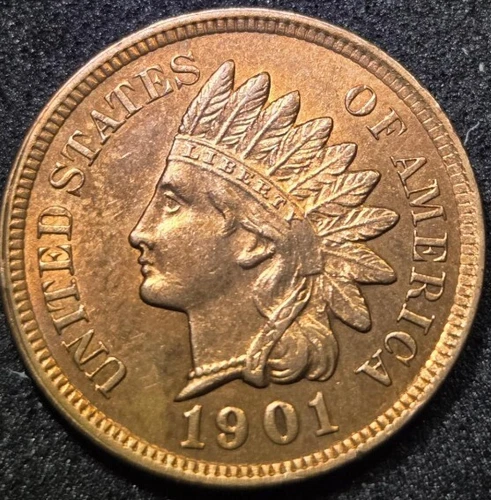 1901 Indian Head Penny Excellent RED Uncirculated