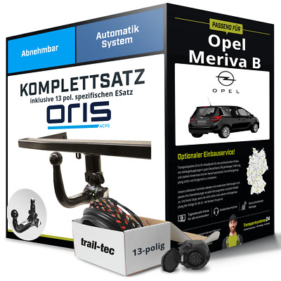 Anhängerkupplung ORIS abnehmbar für OPEL Meriva B +E-Satz NEU PKW