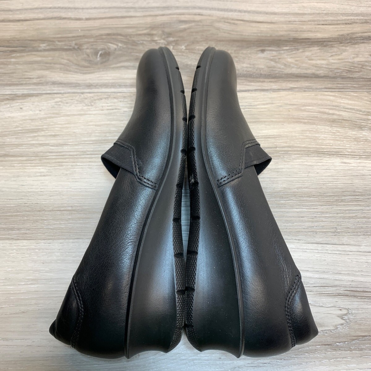 ECCO Felicia Womens 7 Black Shoes Flats Leather Slip On