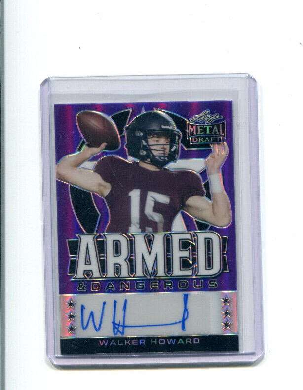 2022 Leaf Metal Draft Purple Armed Dangerous Walker Howard Rookie Auto 6/25