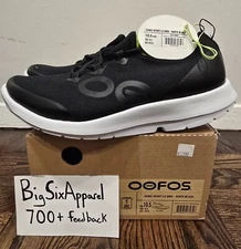OOfos Men’s Oomg Sport LS Low Shoe White Black Size 10.5 New with box