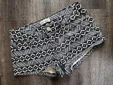 Y2K YMI Black Jean Short Shorts Size 7 Y2K Geometric Pattern