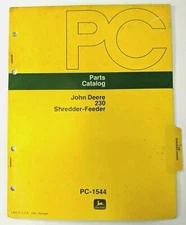 Vintage John Deere Parts Catalog OEM PC-1544 Shredder Feeder 230