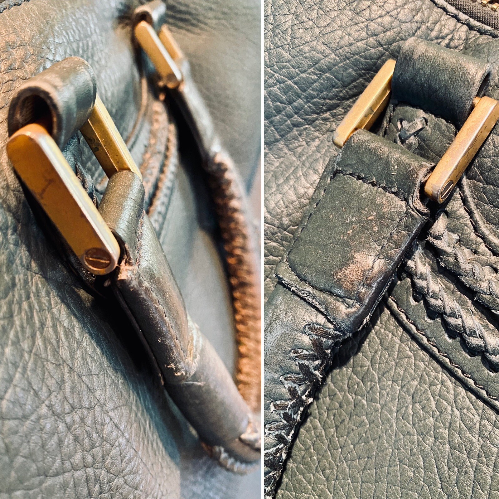 Vintage Rare Cole Leather Travel Tote Bag Gem