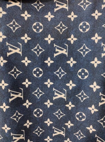 1 yard pre owned used fabric print spandex 4 way stretch