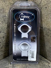 Talley Scope Mounts for Mauser M96,M18, Rem 700 - 1" Diameter, Med, Silver