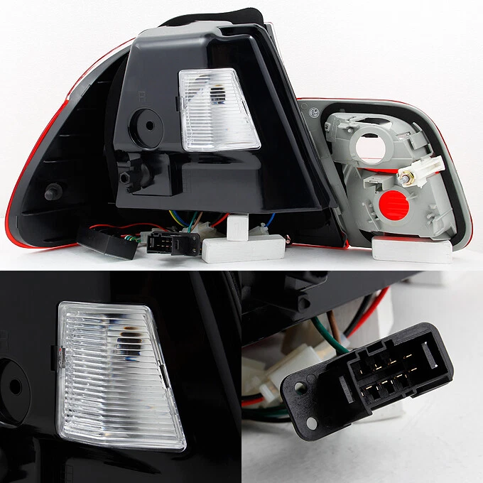 Lámpara 4 piezas para BMW E46 2002-2005 serie 3 4 puertas sedán rojo claro luces traseras LED Foto 2 de 4