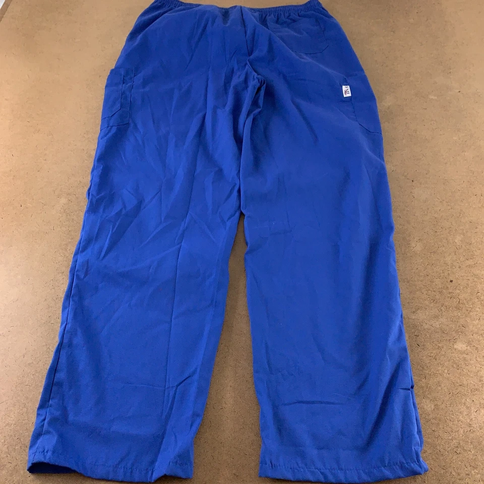 Pantalones Médicos Carga Cintura Elástica Azul Real Sello Unisex Talla Grande Moda Nuevos Foto 3 de 4
