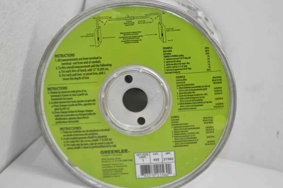 GREENLEE 435 Polyester 3 16 Conduit Measuring Tape 2852 Length