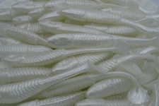 3.5" Pearl Paddle Tail Swimbaits Soft Plastic Bass Walleye Fishing Lure