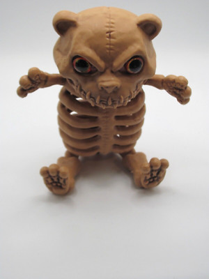 NEW 5.5'' HIGH EVIL SKELETON BEAR W/ RED, YELLOW & LRG BLACK ROUND CNTR EYES