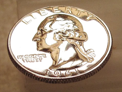 1961 Choice / Gem Proof Quarter 90%   Blazing Mirrored Surfaces # 225-84