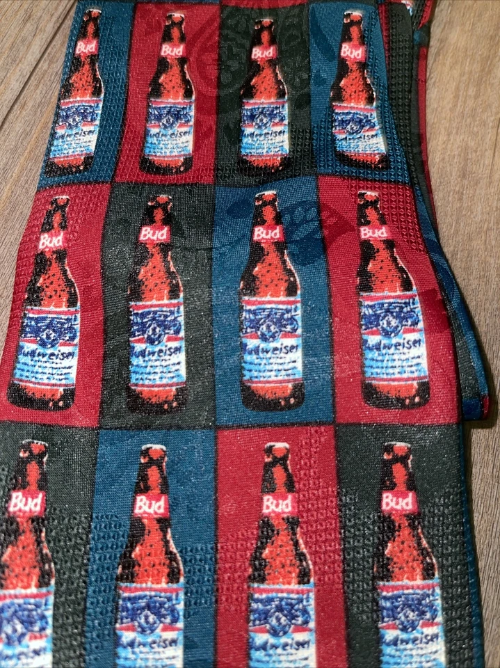 BUDWEISER Neck TIE Beer BOTTLE ANHEUSER-BUSCH Logo Rare Vintage Y2K Retro BUD - Image 3 of 4
