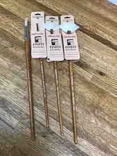 M Grumbacher Bristlette Lot of 4 Long Handle #4721-#4&6 ,4720-R  #2&7