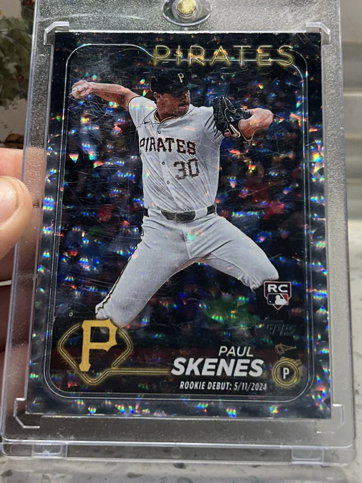 2024 Topps Update Series - Paul Skenes #US288 Silver Crackle Foilboard RC