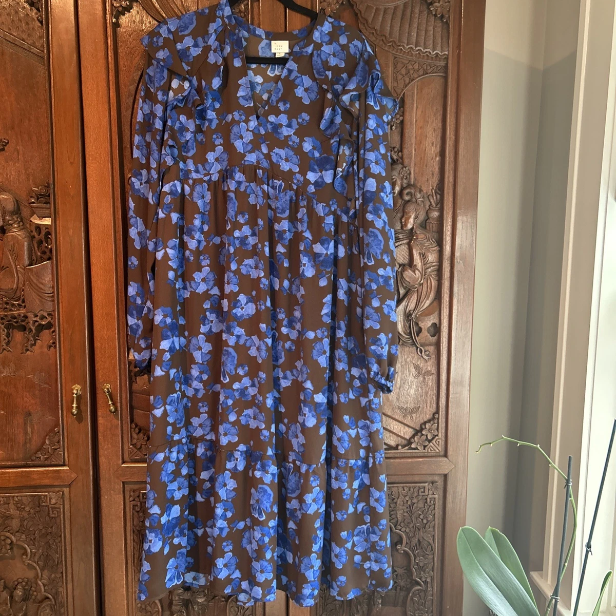 a new day dress Target Day Women's Slip neckline and a back with ties for classic elegance Women's Short Sleeve Knit Maxi