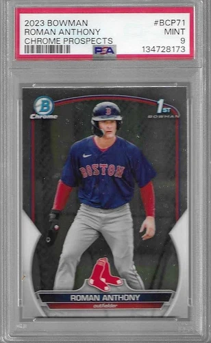 2023 Bowman Chrome Prospects Roman Anthony Red Sox 1st Bowman #BCP-71 PSA 9