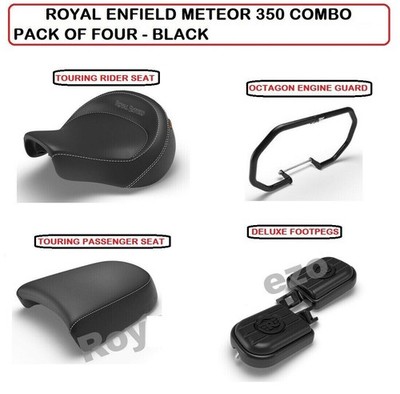 Passend für ROYAL ENFIELD METEOR 350 COMBO 4ER PACK - SCHWARZ