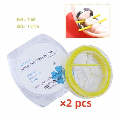 Dental Rubber Dam Stabilizing Cord - Yellow Wedge Line for Matrix & Dam Clamp Re