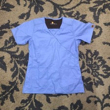 Carhartt Woman's Scrubs Top Blue Size XS