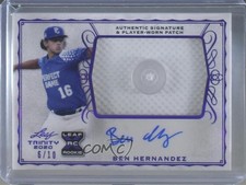2020 Leaf Trinity Patch Auto Purple 6/10 Ben Hernandez #PA-BH1 Patch Auto uk2
