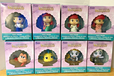 Funko Disney Little Mermaid--Mini 3  Vinyl Figures Complete Set of 8--NEW
