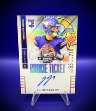 2024 Contenders Optic Rookie Ticket Auto J.J. McCarthy On Card Auto /25 Vikings