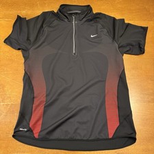 Nike Sweater Mens Large Black Running Dri Fit Element 1/4 Zip Pullover Plus