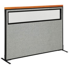 60-1/4"W x 43-1/2"H Deluxe Freestanding Office Partition Panel with Partial